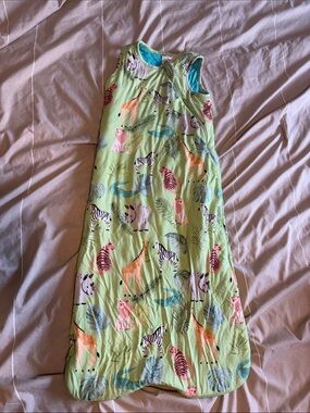 Posh Peanut Light Green Animal Print Sleeveless Sleep Sack